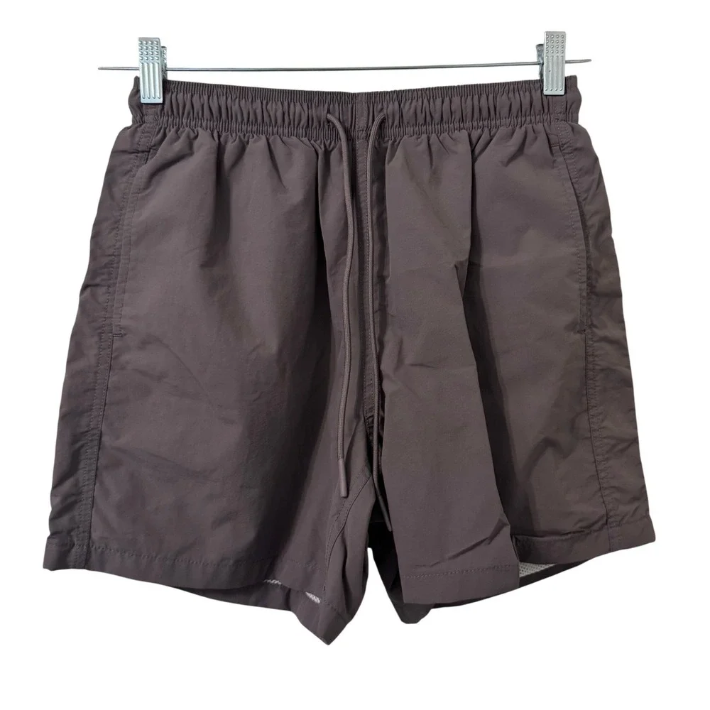 Standard Cloth Swim Trunks Shorts Mens M Mauve 5 Inch Inseam Mesh Lined Outdoors